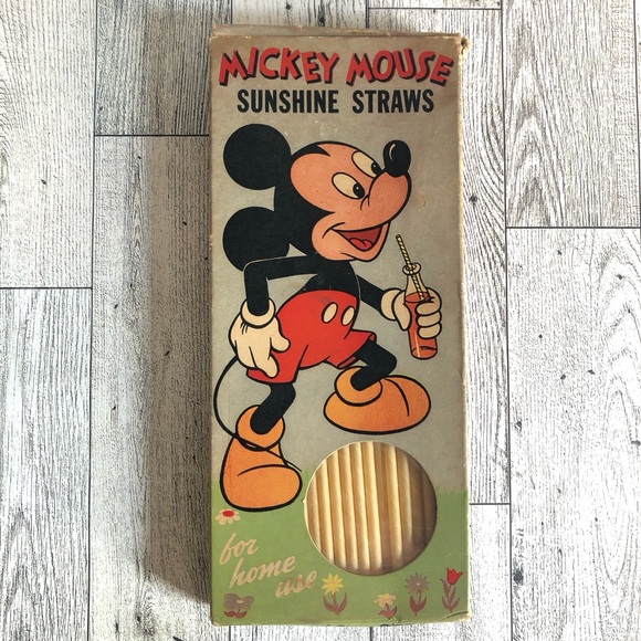 Walt Disney - 1950’s Vintage Mickey Mouse Drink Sunshine Straws (Only 53 Straws) - Picture 2 of 10